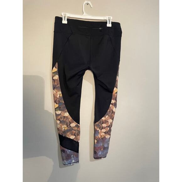 Athleta Black Asym Mesh Sonartight Athletic Leggings Size Large - Picture 10 of 15